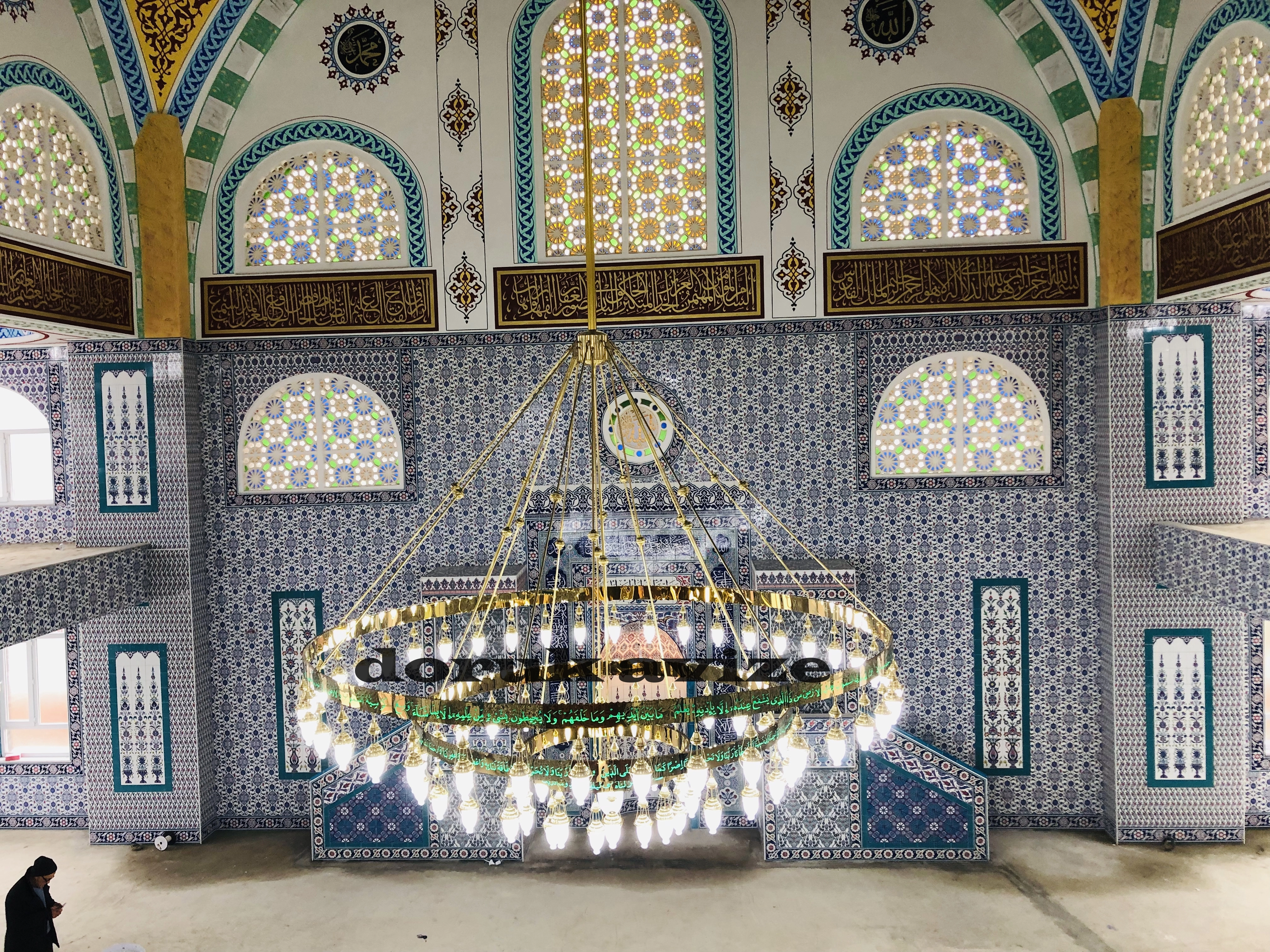 Kamer Model Cami Avizesi 2 metre 35 ampul cami avizeleri