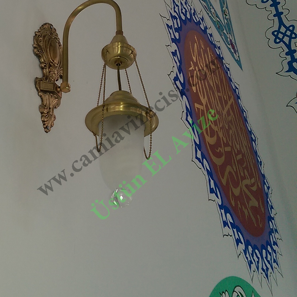 Osmanlı model cami avizesi tekli duvar aplik Cami Avizeleri İmalatı