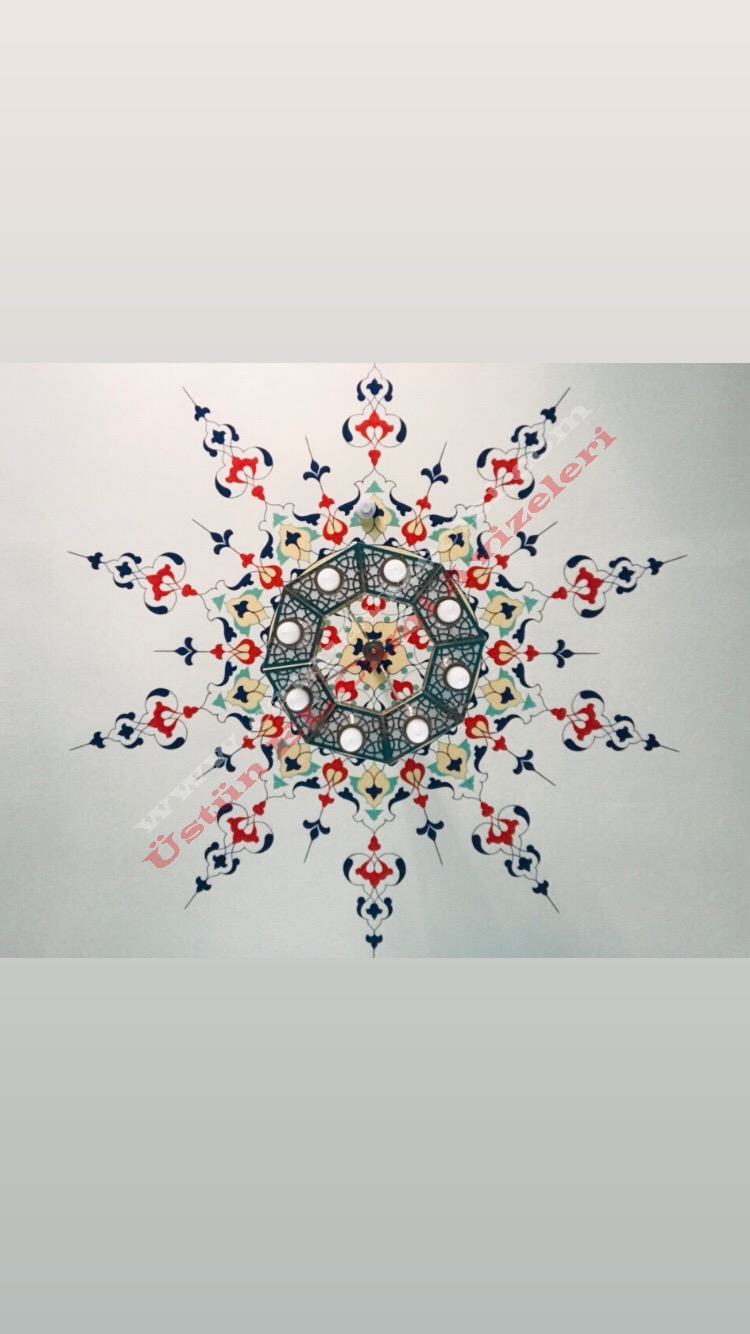 Süleymaniye Model Cami Avizesi 8 gen krom renk 16 ampul