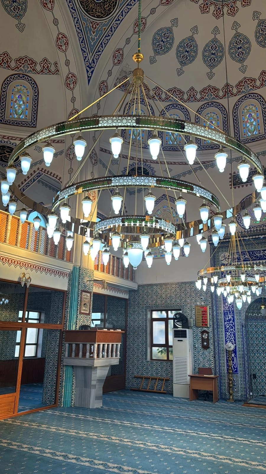 Selimiye cami avizesi 3 metre 3 katlı 60 sarkıtlı